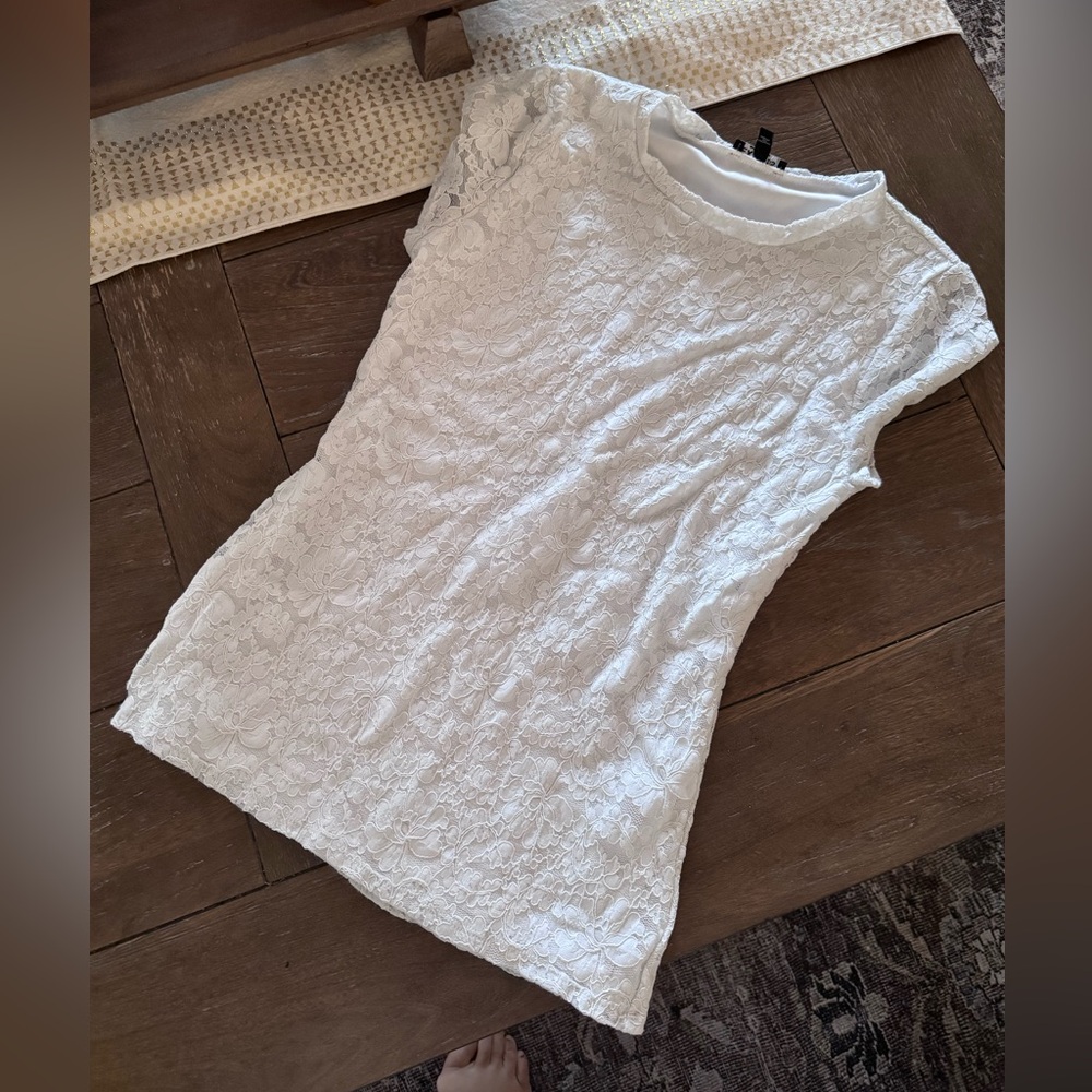 Express White Lace Top